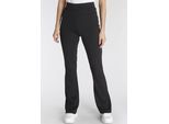 Bootcuthose LAURA SCOTT, Damen, Gr. 34, N-Gr, schwarz, Milano Rib, Obermaterial: 70% Viskose, 25% Polyester, 5% Elasthan, unifarben, sehr figurbetont lang, Hosen, in moderner Länge