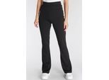 Bootcuthose LAURA SCOTT, Damen, Gr. 36, N-Gr, schwarz, Milano Rib, Obermaterial: 70% Viskose, 25% Polyester, 5% Elasthan, unifarben, sehr figurbetont lang, Hosen, in moderner Länge