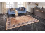 Teppich ELLE DECORATION "Keshan Maschad" Gr. 34, gold (goldgelb), B:200cm H:5mm L:290cm, Polyester, Teppiche, Teppich, Orientalisch, Läufer, Kurzflor, Vintage, Wohnzimmer, Schlafzimmer
