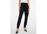 Jogger Pants VERO MODA "VMEVA PAPERBAG", Damen, Gr. XS, Länge 30, schwarz, Milano Rib, Obermaterial: 65% Viskose, 30% Elasthan, 5% Nylon, unifarben, knöchelfrei, Hosen