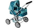 Puppenwagen CHIC2000 "Smarty, Mini-Kuschelwagen", sternchen türkis, Puppenwagen, KinderB:56cm H:56cm T:56cm, Kunststoff, Metall, Stoff, mit herausnehmbarer Tragetasche, B:56cm H:56cm T:56cm