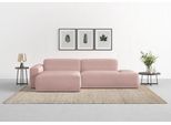 Ecksofa TRENDMANUFAKTUR "Braga, mit hochwertigem Kaltschaum, L-Form, in Cord erhältlich", lila (flieder), B:275cm H:72cm T:160cm, 92% Polyester, 8% Nylon, Sofas, Ecksofa, modernes Sofa, Couch mit hohem Sitzkomfort, 275/72/160 cm (B/H/T)