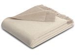 Plaid BIEDERLACK "Britta", beige (nature, beige), B:130cm L:170cm, Wolle, Wohndecken, Plaid, aus 100% Wolle