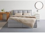 Boxspringbett "Addyson", grau (platinum), B:170cm L:230cm, 100% Polyester, LEGER HOME BY LENA GERCKE, Komplettbetten, Boxspringbett, Boxspringbett inkl. Topper, 2 Matratzen
