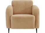 Cocktailsessel HOME AFFAIRE "Marone", beige (creme), B:85cm H:76cm T:90cm, Luxus-Microfser weich 100% Polyester;Struktur fein 100% Polyester, Sessel, Cocktailsessel, auch als 2-Sitzer und 3-Sitzer erhältlich