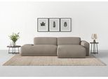 Ecksofa TRENDMANUFAKTUR "Braga, mit hochwertigem Kaltschaum, L-Form, in Cord erhältlich", braun (schlamm), B:275cm H:72cm T:160cm, 100% Polyester, Sofas, Ecksofa, modernes Sofa, Couch mit hohem Sitzkomfort, 275/72/160 cm (B/H/T)
