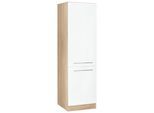 Kühlumbauschrank KOCHSTATION "KS-Eton", weiß (weiß matt), B:60cm H:200cm T:60cm, Schränke, Kühlumbauschrank, für großen Kühlschrank, Nischenmaß 178 cm