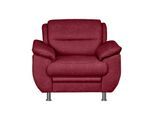 Sessel SIT & MORE "Mailand, B: 99 cm", rot (karminrot), B:99cm H:85cm T:90cm, Luxus-Kunstleder;Kunstleder Softlux;NaturLEDER (echtes Rindleder)/Korpus passendes Kunstleder Softlux;Luxus-Microfaser Altara Nubuck (100% Polyester), Sessel, Sessel, individuell zu kombinieren
