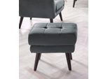 Hocker HOME AFFAIRE "Hemmink", grau (graphit), B:58cm H:47cm T:44cm, Samtvelours (100% Polyester);Luxus-Microfaser (100% Polyester);Struktur (94% Polyester, 6% Polyacryl), Hocker, Hocker, mit Knopfheftung