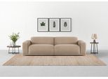 Big-Sofa TRENDMANUFAKTUR "Braga, mit hochwertigem Kaltschaum, Megasofa, in Cord erhältlich", grau (taupe grau), B:254cm H:72cm T:107cm, 100% Polyester, Sofas, Big-Sofa, modernes Big-Sofa, Couch mit hohem Sitzkomfort, 254/72/107 cm (B/H/T)