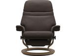 Relaxsessel STRESSLESS "Sunrise", braun (braun batick), B:88cm H:103cm T:78cm, Leder BATICK: BATICK ist ein leicht korrigiertes, durchgefärbtes und genarbtes Möbelleder, bei dem die meisten Unebenheiten und Spuren in der Regel entfernt wurden.;Leder PALOMA: PALOMA ist ein durchgefärbtes Semianilin-Möbelleder mit natürlicher Narbung.;ROHLEDER Stoff Q2 FARON: Ein fester zuverlässiger Bouclé mit eine