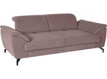 2,5-Sitzer SIT & MORE "Percy", lila (flieder), B:207cm H:77cm T:112cm, Sofas, 2 5-Sitzer, 12 cm Fußhöhe, Sitztiefenverstellung, wahlweise Kopfteilverstellung
