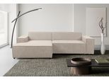 Ecksofa WERK2 "Trento, elegant & zeitlos, Breite 268cm, pflegeleichte Bezüge, L-Form", beige, B:268cm H:70cm T:163cm, 100% Polyester, Sofas, Ecksofa, Trento – Sofa mit Eleganz, Komfort und klaren Linien für jeden Raum