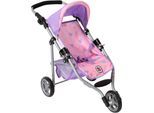 Puppenbuggy CHIC2000 "Jogging-Buggy Lola", lila (herzchen lila), Puppenwagen, KinderB:33cm H:57cm T:70cm, Kunststoff, Metall, Stoff, Puppenbuggy, mit klappbarem Verdeck, B:33cm H:57cm T:70cm
