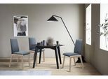Polsterstuhl STRESSLESS "Laurel", blau (sparrow blau paloma, schwarz), B:57cm H:92cm T:59cm, Leder PALOMA: PALOMA ist ein durchgefärbtes Semianilin-Möbelleder mit natürlicher Narbung., Stühle, Polsterstuhl, Low Back, Größe M, mit abgerundeten Beinen in Schwarz