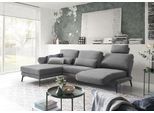 Ecksofa 3C CANDY "Kairo modernes Multifunktions-Sofa, bequem, L-Form", grau (platin), B:317cm H:87cm T:188cm, 100% Polyester, Sofas, Ecksofa, inklusive Drehsitz, Armlehnen- und Rückenverstellung, OTTOs Choice