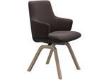 Polsterstuhl STRESSLESS "Laurel", braun (chocolate paloma, walnuss), B:58cm H:92cm T:59cm, Leder PALOMA: PALOMA ist ein durchgefärbtes Semianilin-Möbelleder mit natürlicher Narbung., Stühle, Polsterstuhl, Low Back mit Armlehne, Größe L, mit schräggestellten Beinen in Walnuss