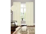 Vorhang BRUNO BANANI "Lagan" Gr. 5, beige (champagner), B:140cm H:265cm, Polyester, Polyester, Gardinen, Vorhang, 2-er Set, gewebt, Microfaser, versch. Größen, einfarbig, Bestseller