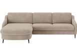 Ecksofa SIT & MORE "Soul L-Form", beige, B:280cm H:90cm T:182cm, 100% Polyester, Sofas, Ecksofa, wahlweise mit Bettfunktion und Bettkasten oder Schubkasten