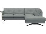 Ecksofa FLEXLUX "Glow, super bequem durch hochwertigem Sitzaufbau mit Federkern, L-Form", blau (sky blau), B:236cm H:81cm T:224cm, 62% Polyester/17%Baumwolle/14%Viscose/7%Leinen, Sofas, Ecksofa, Modernes skandinavisches Design