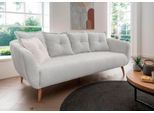 3-Sitzer HOME AFFAIRE "Baggio modern und romantisches Design, bequem", silber, B:236cm H:80cm T:103cm, 100% Polyester, Sofas, 3-Sitzer, Zierkissen inklusive
