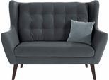 2-Sitzer HOME AFFAIRE "Hemmink", grau (graphit, grau), B:144cm H:107cm T:94cm, Samtvelours (100% Polyester);Luxus-Microfaser (100% Polyester);Struktur (94% Polyester, 6% Polyacryl), Sofas, 2-Sitzer, mit Knopfheftung