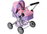 Puppenwagen CHIC2000 "Smarty, Mini-Kuschelwagen", lila (herzchen lila), Puppenwagen, KinderB:56cm H:56cm T:56cm, Kunststoff, Metall, Stoff, Puppenwagen, mit herausnehmbarer Tragetasche, B:56cm H:56cm T:56cm