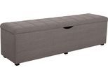 Hockerbank HOME AFFAIRE "Checked", braun (schlamm), B:160cm H:42cm T:40cm, Struktur fein (100% Polyester) für Bett Classico, Piazza, Premium und Vega;Struktur (100% Polyester) für Bett Crato und Lucina;Struktur (60% Baumwolle, 40% Leinen) für Bett Kiss;Kunstleder für Bett Natura;Struktur (100% Polyester) für Bett Nordica, Hocker, Hockerbank, mit Stauraum, Breite 120 cm und 160 cm, als Bettbank gee