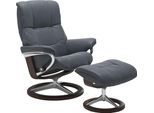 Relaxsessel STRESSLESS "Mayfair", blau (atlantic blau batick), B:79cm H:102cm T:44cm, Leder BATICK: BATICK ist ein leicht korrigiertes, durchgefärbtes und genarbtes Möbelleder, bei dem die meisten Unebenheiten und Spuren in der Regel entfernt wurden.;Leder PALOMA: PALOMA ist ein durchgefärbtes Semianilin-Möbelleder mit natürlicher Narbung.;ROHLEDER Stoff Q2 FARON: Ein fester zuverlässiger Bouclé m