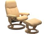 Relaxsessel STRESSLESS "Consul", gelb (gelb batick), B:72cm H:94cm T:70cm, Leder BATICK: BATICK ist ein leicht korrigiertes, durchgefärbtes und genarbtes Möbelleder, bei dem die meisten Unebenheiten und Spuren in der Regel entfernt wurden.;Leder PALOMA: PALOMA ist ein durchgefärbtes Semianilin-Möbelleder mit natürlicher Narbung.;ROHLEDER Stoff Q2 FARON: Ein fester zuverlässiger Bouclé mit einem st