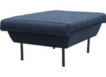 Hocker "LOOKS IX", blau, B:70cm H:45cm T:70cm, 100% Polyester, LOOKS BY WOLFGANG JOOP, Hocker, Hocker, Quersteppung, passend zur Serie LOOKS IX