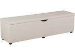 Hockerbank HOME AFFAIRE "Standard", weiß (altweiß), B:160cm H:42cm T:40cm, Struktur fein (100% Polyester) für Bett »Classico«, »Piazza«, »Premium« und »Vega«;Struktur (100% Polyester) für Bett »Crato« und »Lucina«;Struktur (60% Baumwolle, 40% Leinen) für Bett »Kiss«;Kunstleder für Bett »Natura«;Struktur (100% Polyester) für Bett »Nordica«, Hocker, Hockerbank, Breite 120cm oder 160cm, auch als Gard