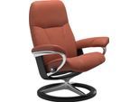 Relaxsessel STRESSLESS "Consul", rot (henna paloma), B:82cm H:102cm T:72cm, Leder BATICK: BATICK ist ein leicht korrigiertes, durchgefärbtes und genarbtes Möbelleder, bei dem die meisten Unebenheiten und Spuren in der Regel entfernt wurden.;Leder PALOMA: PALOMA ist ein durchgefärbtes Semianilin-Möbelleder mit natürlicher Narbung.;ROHLEDER Stoff Q2 FARON: Ein fester zuverlässiger Bouclé mit einem s