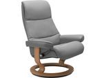 Relaxsessel STRESSLESS "View", grau (wild dove batick), B:91cm H:109cm T:83cm, Leder BATICK: BATICK ist ein leicht korrigiertes, durchgefärbtes und genarbtes Möbelleder, bei dem die meisten Unebenheiten und Spuren in der Regel entfernt wurden.;Leder PALOMA: PALOMA ist ein durchgefärbtes Semianilin-Möbelleder mit natürlicher Narbung.;ROHLEDER Stoff Q2 FARON: Ein fester zuverlässiger Bouclé mit eine