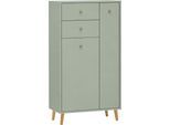 Highboard SCHILDMEYER "Bjarne, Breite 60,2 cm", pistazie, B:60,2cm H:103,4cm T:33,05cm, Sideboards, Highboard, Made in Germany
