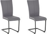 Freischwinger OTTO HOME "Oliver", grau (grau (ascona 1061), schwarz), B:43cm H:98cm T:55cm, Obermaterial: 100% Kunstleder, Stühle, Freischwinger, Stuhl belastbar bis 120 Kg