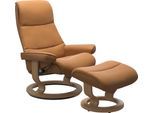 Relaxsessel STRESSLESS "View", braun (new caramel), B:91cm H:109cm T:83cm, Sessel, Relaxsessel, mit Classic Base, Größe L,Gestell Eiche