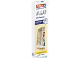 Insektenschutz-Fensterrahmen TESA "Insect Stop ALU Comfort Fliegengitter für Fenster - 1.4 m : 1.5 m", schwarz (rahmen: weiß gewebe: schwarz), B:140cm H:150cm, Insektenschutzgitter, Insektenschutz-Fensterrahmen, Insektenschutz für Fenster - Aluminiumrahmen