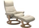Relaxsessel STRESSLESS "View", beige (cream batick), B:78cm H:105cm T:78cm, Leder BATICK: BATICK ist ein leicht korrigiertes, durchgefärbtes und genarbtes Möbelleder, bei dem die meisten Unebenheiten und Spuren in der Regel entfernt wurden.;Leder PALOMA: PALOMA ist ein durchgefärbtes Semianilin-Möbelleder mit natürlicher Narbung.;ROHLEDER Stoff Q2 FARON: Ein fester zuverlässiger Bouclé mit einem s