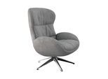 Relaxsessel FLEXLUX "Haze, hervorragender Komfort, Alu Fuß, organisches Design, ergonomisch", grau (soft grau), B:70cm H:104cm T:79cm, 100% Polyester, Sessel, Relaxsessel, Rückenteilverstellung, drehbar, Fuß Alu