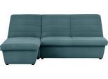 Ecksofa "LOOKS VIII L-Form", blau (petrol), B:214cm H:92cm T:168cm, 100% Polyester, LOOKS BY WOLFGANG JOOP, Sofas, Ecksofa, Quersteppung, ohne Armlehnen, in zwei verschiedenen Größen