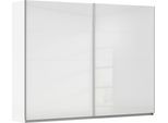 Schwebetürenschrank OTTO HOME "Kleiderschrank Schrank Garderobe Schlafzimmerschrank THANOS", weiß (alpinweiß, hochglanz weiß), B:271cm H:229cm T:62cm, Holzwerkstoff, Schränke, Schwebetürenschrank, Optional mit Spiegel, Metall-Griffleisten alufarben MADE IN GERMANY