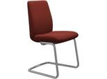 Polsterstuhl STRESSLESS "Laurel", rot (rot dinamica, schwarz matt), B:53cm H:92cm T:59cm, Microfaser DINAMICA (88% Polyester, 12% Polyurethan), Stühle, Polsterstuhl, Low Back, Größe L, mit Beinen aus Stahl in Schwarz matt