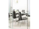 Polsterstuhl STRESSLESS "Laurel", grau (metal grau paloma, schwarz matt), B:57cm H:92cm T:59cm, Leder PALOMA: PALOMA ist ein durchgefärbtes Semianilin-Möbelleder mit natürlicher Narbung., Stühle, Polsterstuhl, Low Back, Größe L, mit Beinen aus Stahl in Schwarz matt