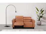 2-Sitzer HOME AFFAIRE "Carpari, 162 cm, mit manueller od. elektrischer Relaxfunktion", braun (cognac), B:162cm H:97cm T:100cm, Sofas, 2-Sitzer, (USB A/C), sowie Kopfteilverstellung
