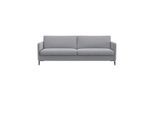 3-Sitzer FLEXLUX "Fiore, super Sitzkomfort durch Kaltschaum im Sitz", grau (sophisto gre), B:214cm H:85cm T:92cm, 100% Polyester, Sofas, 3-Sitzer, schmale Armlehnen, Füße Alu+schwarz