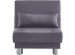 Schlafsofa HOME AFFAIRE "Gina", braun (schlamm), B:80cm H:86cm T:195cm, 100% PU, Sofas, Schlafsofa, mit einem Handgriff vom Sofa zum Bett