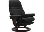 Relaxsessel STRESSLESS "Sunrise", schwarz (schwarz paloma), B:88cm H:103cm T:78cm, Leder BATICK: BATICK ist ein leicht korrigiertes, durchgefärbtes und genarbtes Möbelleder, bei dem die meisten Unebenheiten und Spuren in der Regel entfernt wurden.;Leder PALOMA: PALOMA ist ein durchgefärbtes Semianilin-Möbelleder mit natürlicher Narbung.;ROHLEDER Stoff Q2 FARON: Ein fester zuverlässiger Bouclé mit