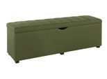 Hockerbank HOME AFFAIRE "Checked", grün, B:120cm H:42cm T:40cm, Struktur fein (100% Polyester) für Bett Classico, Piazza, Premium und Vega;Struktur (100% Polyester) für Bett Crato und Lucina;Struktur (60% Baumwolle, 40% Leinen) für Bett Kiss;Kunstleder für Bett Natura;Struktur (100% Polyester) für Bett Nordica, Hocker, Hockerbank, mit Stauraum, Breite 120 cm und 160 cm, als Bettbank geeignet