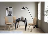 Polsterstuhl STRESSLESS "Laurel", beige (sand paloma, eiche natur), B:49cm H:92cm T:59cm, Leder PALOMA: PALOMA ist ein durchgefärbtes Semianilin-Möbelleder mit natürlicher Narbung., Stühle, Polsterstuhl, Low Back, Größe M, mit schräggestellten Beinen in Eiche natur